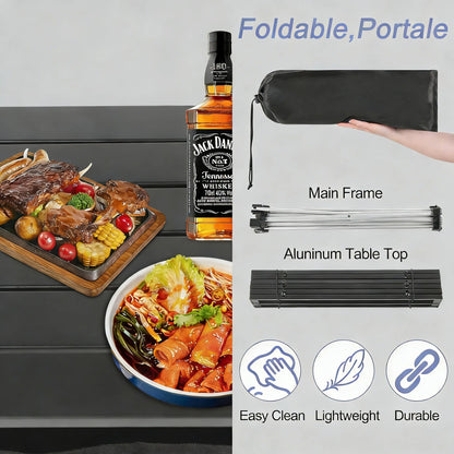 Ultralight Portable Camp Table, Aluminum with Storage Bag