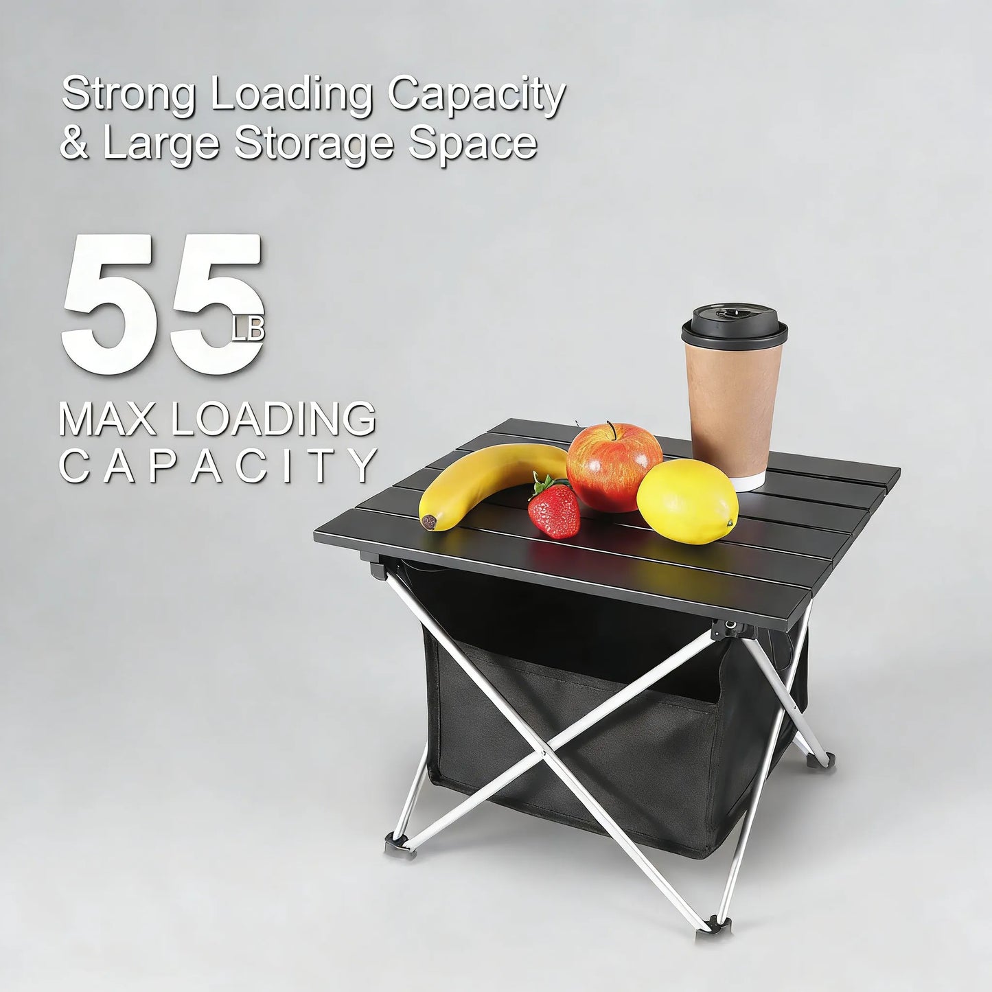 Ultralight Portable Camp Table, Aluminum with Storage Bag