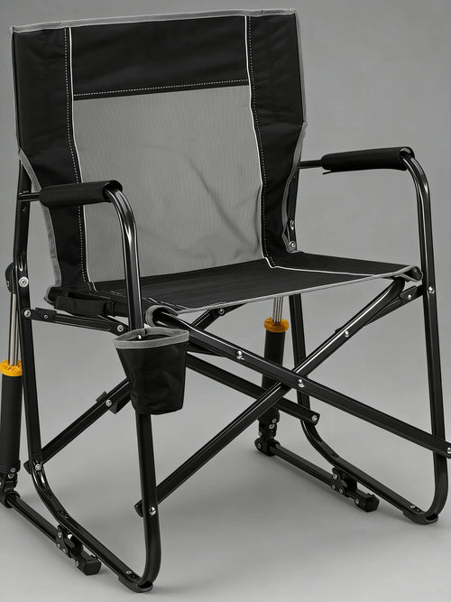 Outdoor Rocking Chair with Beverage Holder