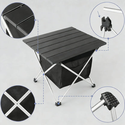 Ultralight Portable Camp Table, Aluminum with Storage Bag