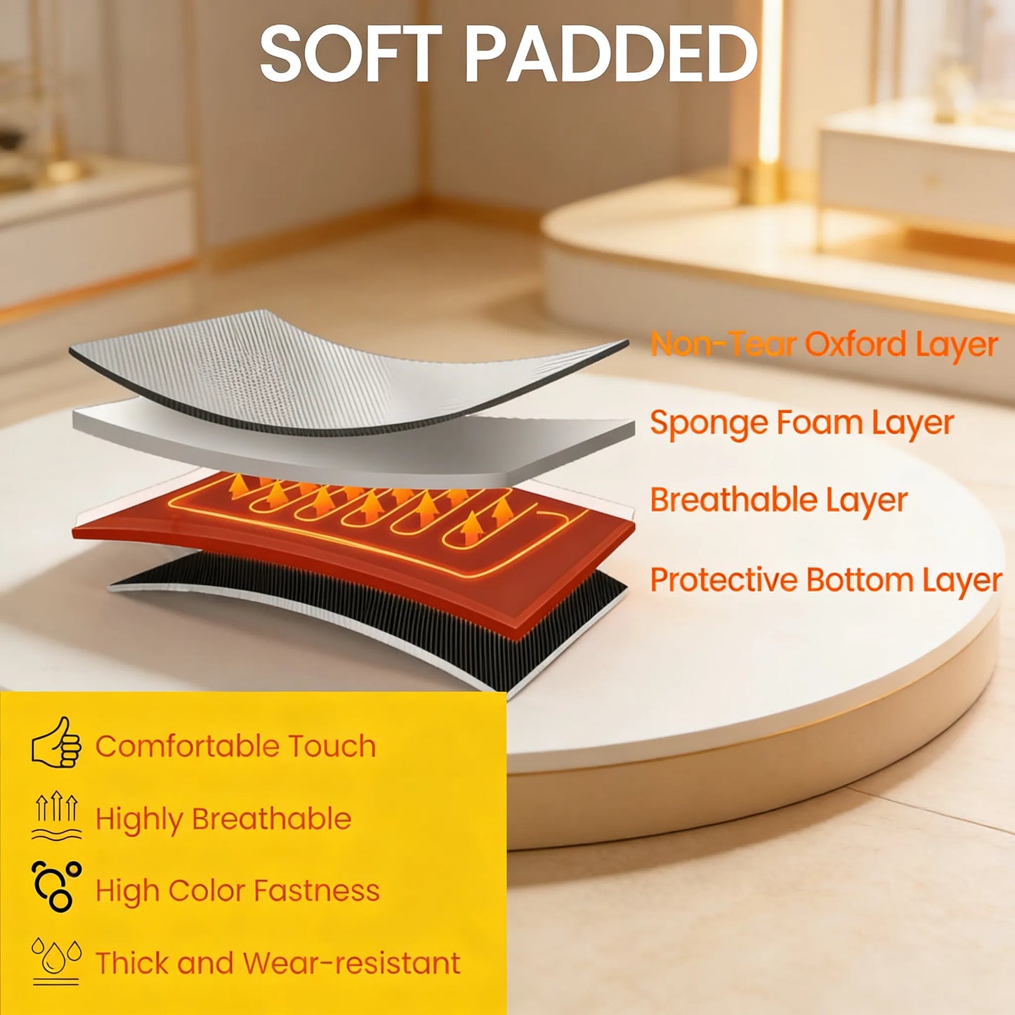 Fully Padded Double Folding Camp Chair, 650 lb Capacity