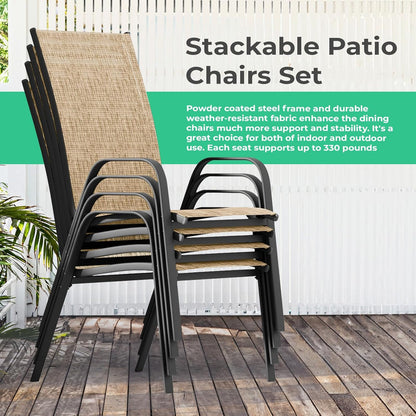 2-Pack Adjustable High-Back Folding Chairs, High Capacity with Side Pocket